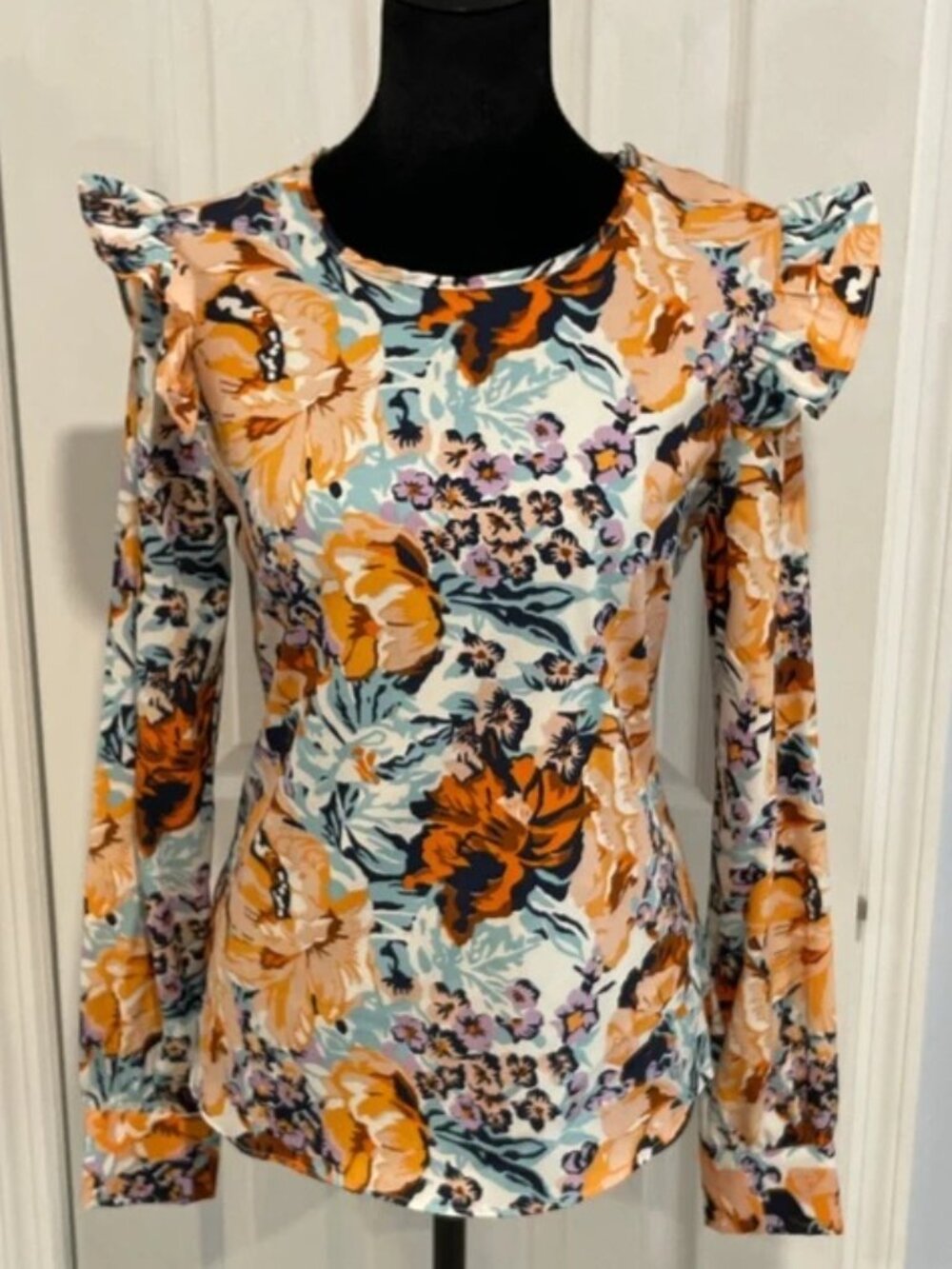 Anthropologie Porridge Women’s Floral Long Sleeve Blouse XS New